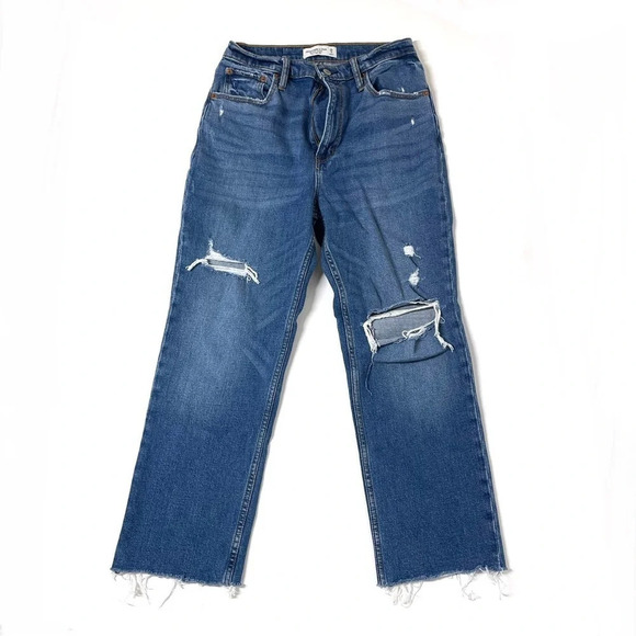 Abercrombie & Fitch The Ankle Straight Ultra High Rise Jean Size 28 / 6 - Picture 2 of 12